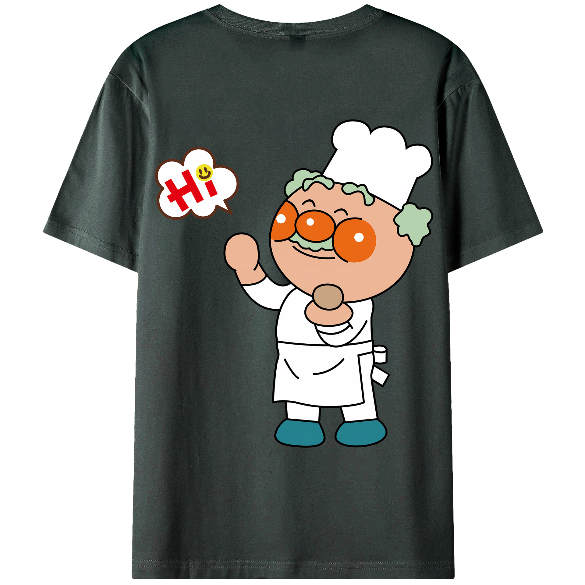 （画像用） アンパンマン Anpanman 綿100％ メンズ半袖Tシャツ（バックプリント） 通気性